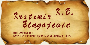 Krstimir Blagojević vizit kartica